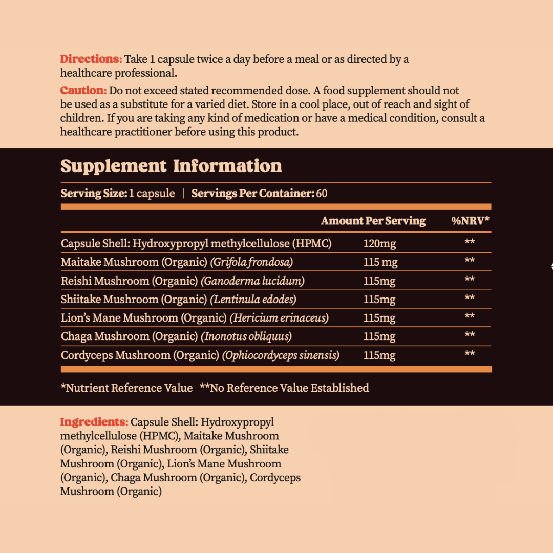 Organic Mushroom Blend Supplement